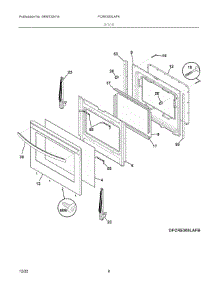 05 - Door parts for Electrolux Range FCRE305LAFK from AppliancePartsPros.com