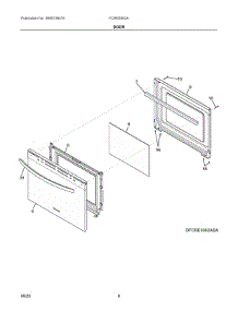 05 - Door parts for Electrolux Range FCRE3062ASA from AppliancePartsPros.com