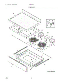 04 - Top / Drawer parts for Electrolux Range FCRE3062ASA from AppliancePartsPros.com