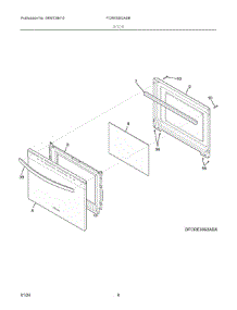 05 - Door parts for Electrolux Range FCRE3062ASB from AppliancePartsPros.com