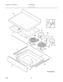 04 - Top / Drawer parts for Electrolux Range FCRE3062ASB from AppliancePartsPros.com