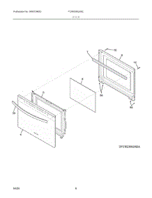 05 - Door parts for Electrolux Range FCRE3062ASC from AppliancePartsPros.com