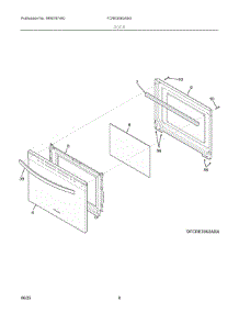 05 - Door parts for Electrolux Range FCRE3062ASG from AppliancePartsPros.com