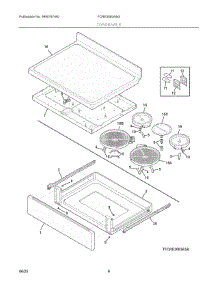 04 - Top / Drawer parts for Electrolux Range FCRE3062ASG from AppliancePartsPros.com