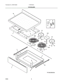 04 - Top / Drawer parts for Electrolux Range FCRE3062AWA from AppliancePartsPros.com