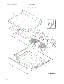 04 - Top / Drawer parts for Electrolux Range FCRE3062AWF from AppliancePartsPros.com