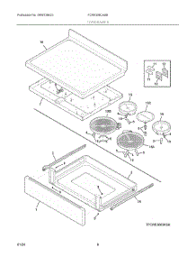 04 - Top / Drawer parts for Electrolux Range FCRE306CASB from AppliancePartsPros.com