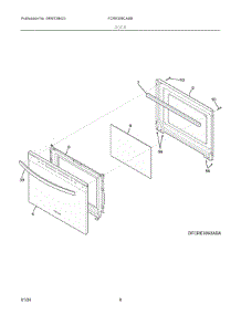 05 - Door parts for Electrolux Range FCRE306CASB from AppliancePartsPros.com