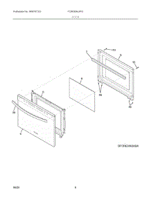 05 - Door parts for Electrolux Range FCRE306LAFG from AppliancePartsPros.com