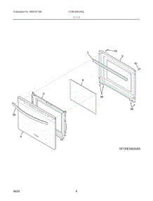 05 - Door parts for Electrolux Range FCRE306XASC from AppliancePartsPros.com