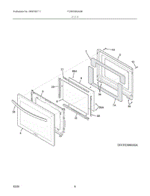 05 - Door parts for Electrolux Range FCRE3083ASB from AppliancePartsPros.com