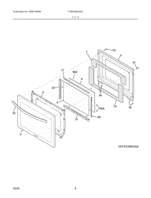 05 - Door parts for Electrolux Range FCRE3083ASC from AppliancePartsPros.com