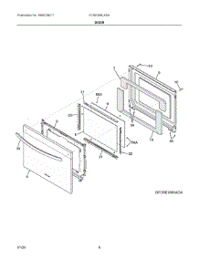 05 - Door parts for Electrolux Range FCRE308CADA from AppliancePartsPros.com