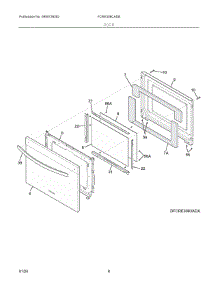 05 - Door parts for Electrolux Range FCRE308CADB from AppliancePartsPros.com