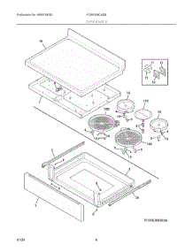 04 - Top / Drawer parts for Electrolux Range FCRE308CADB from AppliancePartsPros.com