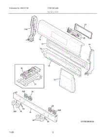 02 - Backguard parts for Electrolux Range FCRE308CASB from AppliancePartsPros.com