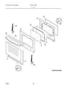 06 - Door parts for Electrolux Range FCRG3015ABC from AppliancePartsPros.com