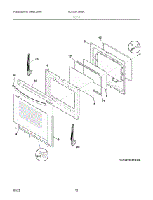 06 - Door parts for Electrolux Range FCRG3015AWC from AppliancePartsPros.com