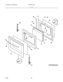 06 - Door parts for Electrolux Range FCRG3051ASD from AppliancePartsPros.com