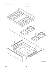 05 - Top / Drawer parts for Electrolux Range FCRG3051BBA from AppliancePartsPros.com