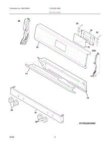 02 - Backguard parts for Electrolux Range FCRG3051BSE from AppliancePartsPros.com