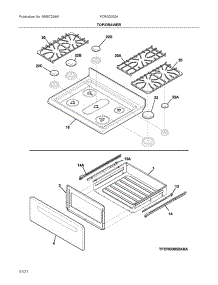 Top / Drawer parts for Electrolux Range FCRG3052ABC from AppliancePartsPros.com