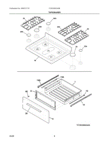 05 - Top / Drawer parts for Electrolux Range FCRG3052ASB from AppliancePartsPros.com