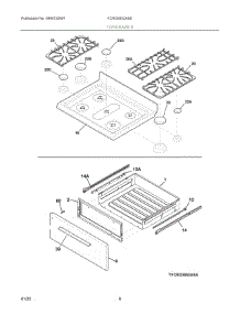 05 - Top / Drawer parts for Electrolux Range FCRG3052ASD from AppliancePartsPros.com