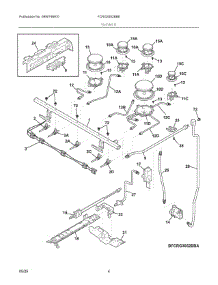 03 - Burner parts for Electrolux Range FCRG3052BBE from AppliancePartsPros.com