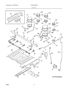 03 - Burner parts for Electrolux Range FCRG3052BSB from AppliancePartsPros.com