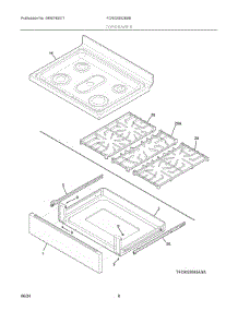 05 - Top / Drawer parts for Electrolux Range FCRG3052BSB from AppliancePartsPros.com