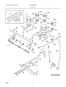 03 - Burner parts for Electrolux Range FCRG3052BWE from AppliancePartsPros.com