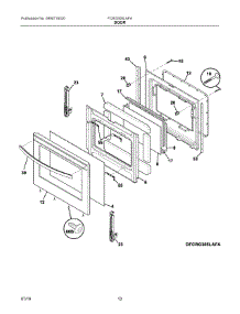06 - Door parts for Electrolux Range FCRG305LAFA from AppliancePartsPros.com