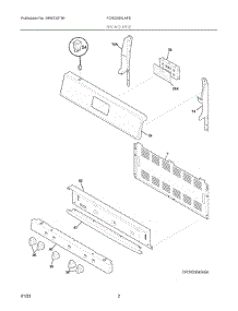 02 - Backguard parts for Electrolux Range FCRG305LAFD from AppliancePartsPros.com
