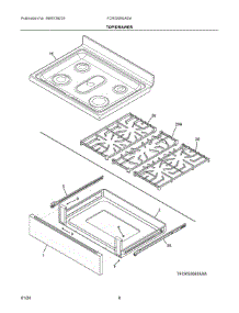 05 - Top / Drawer parts for Electrolux Range FCRG3083ADA from AppliancePartsPros.com