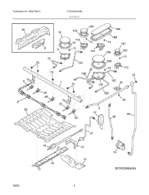 03 - Burner parts for Electrolux Range FCRG3083ASB from AppliancePartsPros.com