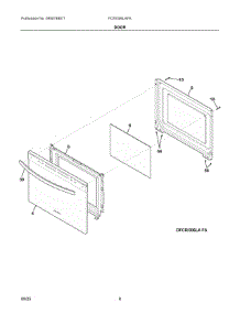 05 - Door parts for Electrolux Range FCRI306LAFA from AppliancePartsPros.com