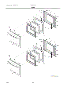 05 - Doors parts for Electrolux Wall Oven FCWD2727ABD from AppliancePartsPros.com