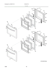 05 - Doors parts for Electrolux Wall Oven FCWD2727ABF from AppliancePartsPros.com