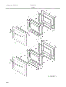 05 - Doors parts for Electrolux Wall Oven FCWD3027ABD from AppliancePartsPros.com