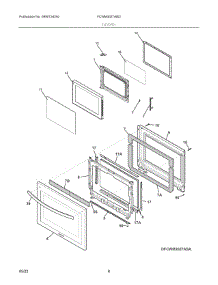 05 - Doors parts for Electrolux Microwave FCWM3027ABD from AppliancePartsPros.com