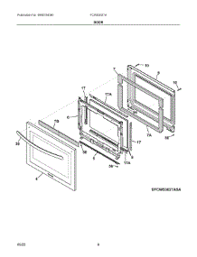 04 - Door parts for Electrolux Wall Oven FCWS3027ADB from AppliancePartsPros.com