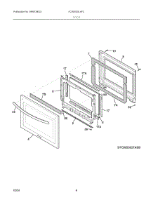04 - Door parts for Electrolux Wall Oven FCWS302LAFC from AppliancePartsPros.com