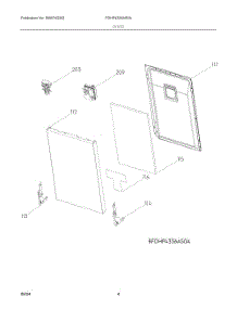 03 - Door parts for Electrolux Washer FDHP4336AS0A from AppliancePartsPros.com