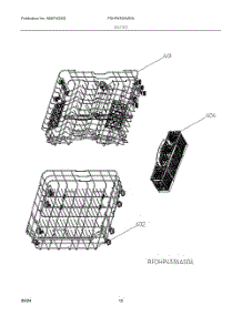 07 - Racks parts for Electrolux Washer FDHP4336AS0A from AppliancePartsPros.com