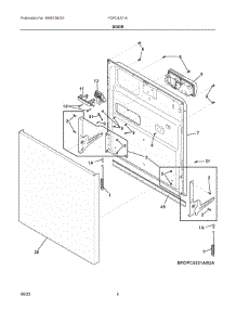 03 - Door parts for Electrolux Dishwasher FDPC4221AB2A from AppliancePartsPros.com