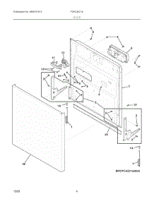 03 - Door parts for Electrolux Dishwasher FDPC4221AB3A from AppliancePartsPros.com