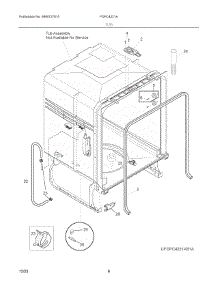 04 - Tub parts for Electrolux Dishwasher FDPC4221AB3A from AppliancePartsPros.com