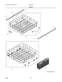 07 - Racks parts for Electrolux Dishwasher FDPC4221AS1A from AppliancePartsPros.com