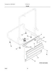 06 - Frame parts for Electrolux Dishwasher FDPC4221AS2A from AppliancePartsPros.com